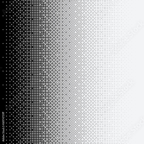 Halftone dots on white background