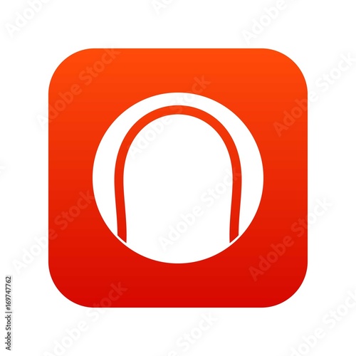 Black and white tennis ball icon digital red