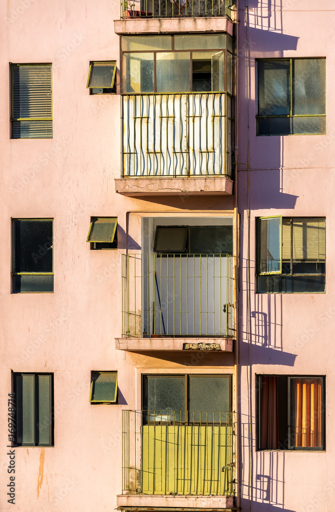 Fototapeta premium Three Balconies in Valparaiso