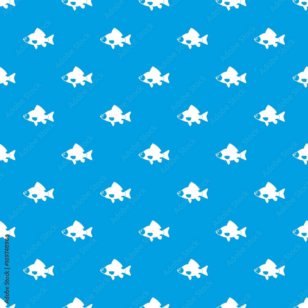 Fish pattern seamless blue