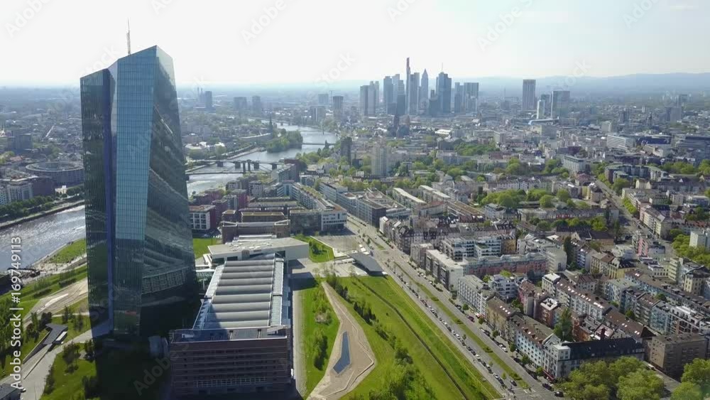 Frankfurt am Main Aerial View EZB European Central Bank