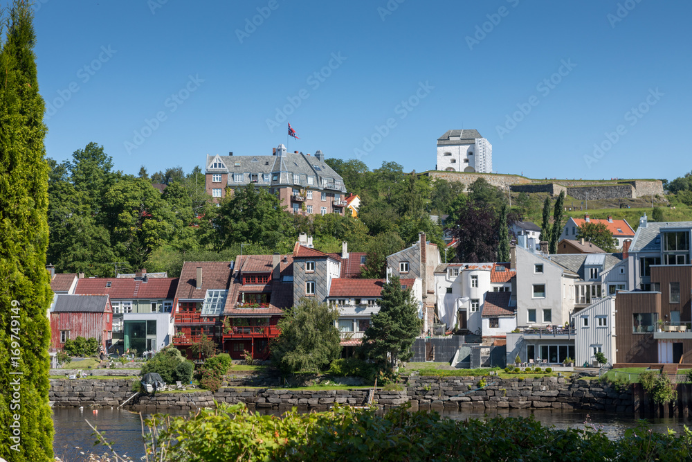 Berges de la Nidelva à Trondheim, Norvège