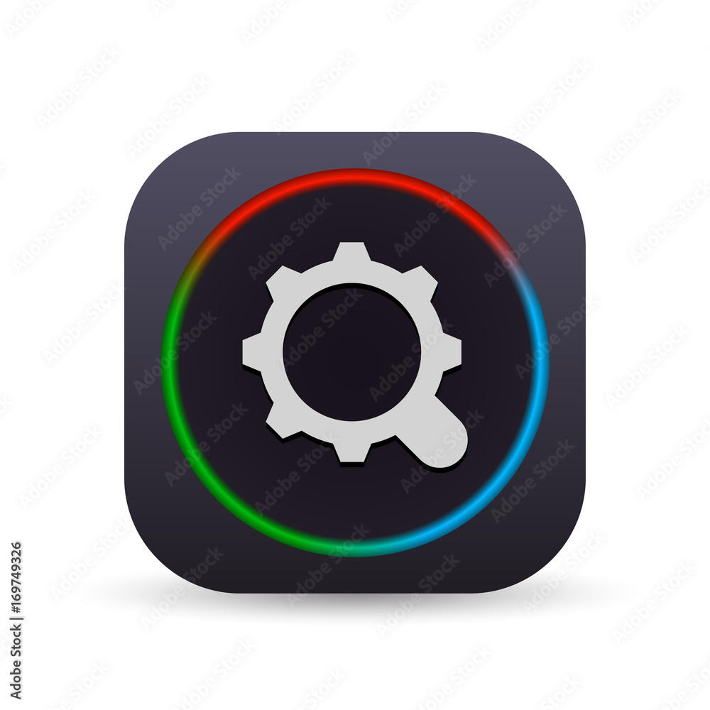 Dark MultiColor Web Button