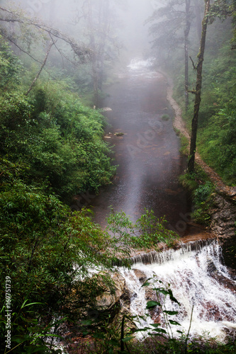tinh yeu or love waterfall in the jungle near Sa Pa, Vietnam