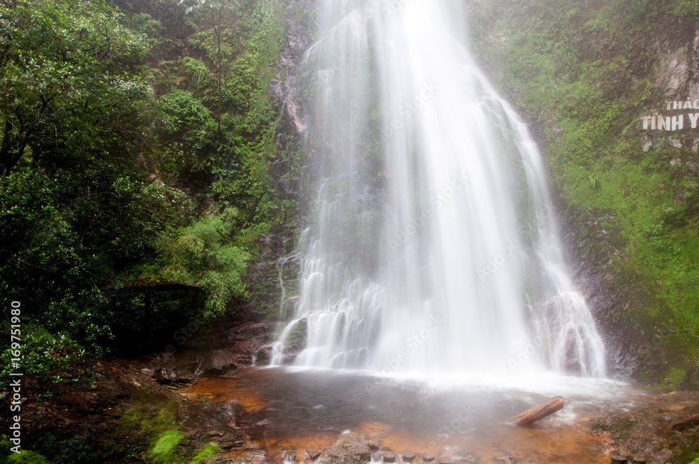 tinh yeu or love waterfall in the jungle near Sa Pa, Vietnam