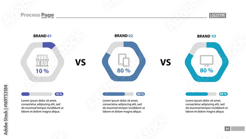 Product comparison chart slide template