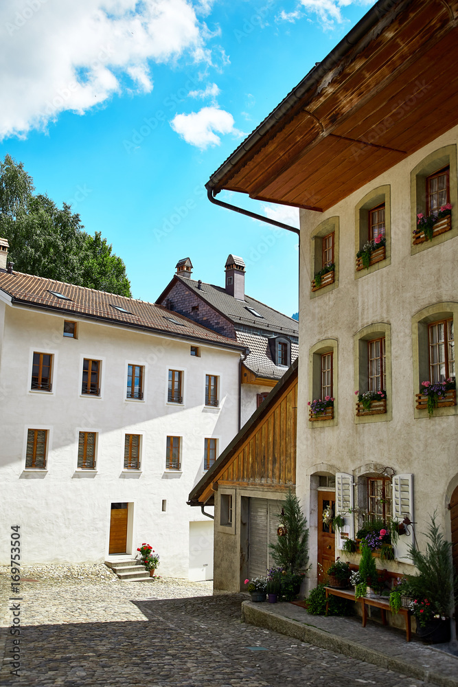 Buildings of Gruyere, Switzerland