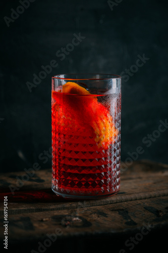 Negroni cocktail (old fashioned)