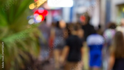 People Walking Las Vegas Strip Blurred. crowds of people walk on the Las Vegas strip blurred
