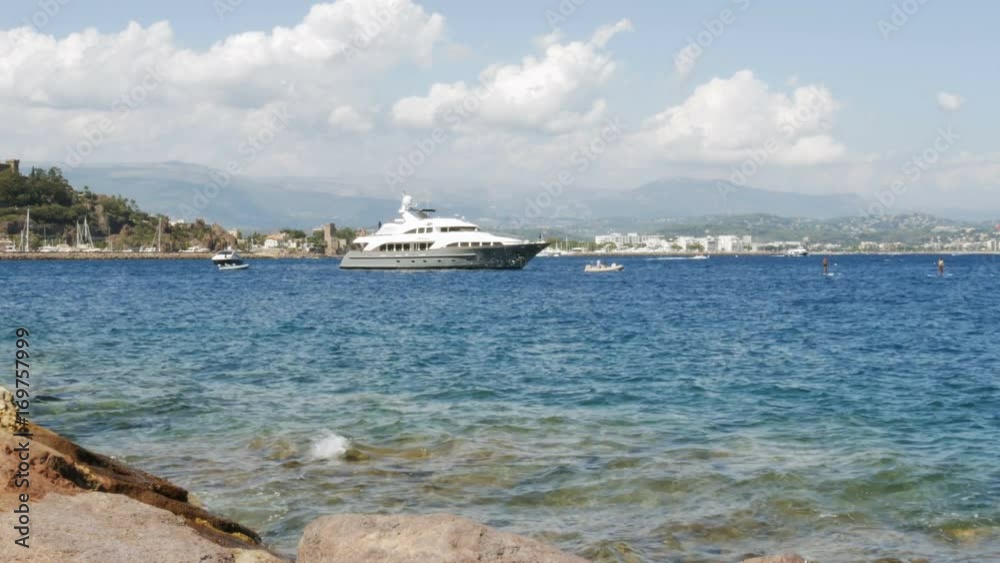Luxury motor yacht in the Mediterranean Sea - 4 K Luxury motor yacht in the Mediterranean Sea - 4 K