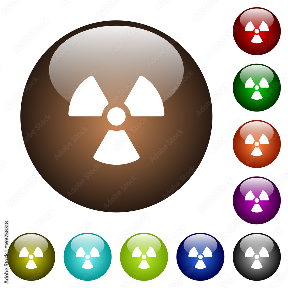 Radiation color glass buttons Radiation color glass buttons