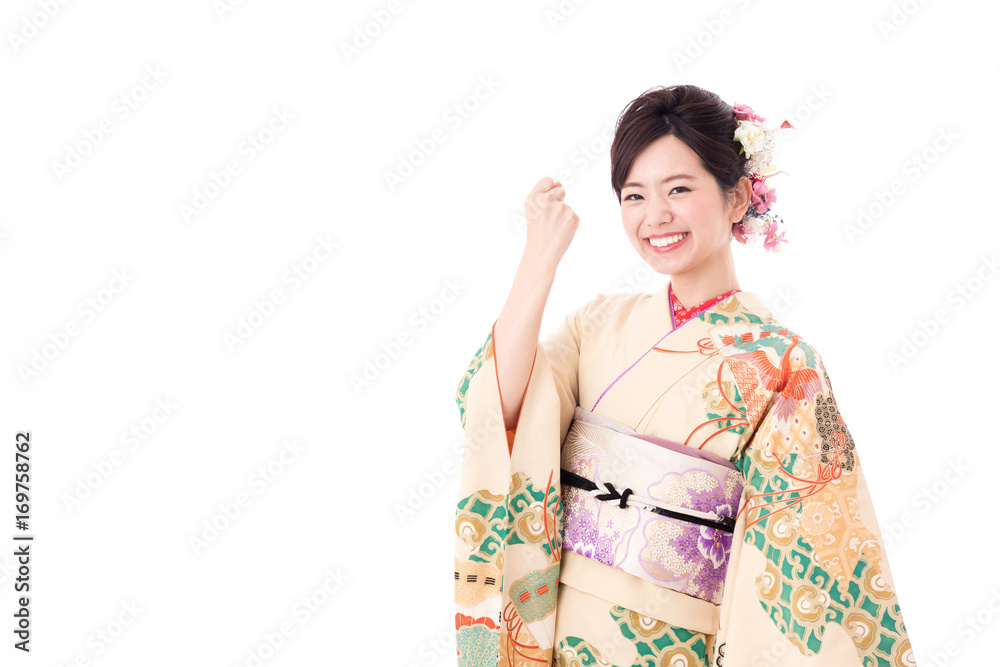 portrait of asian woman wearing japanese traditional kimono isolated on white background portrait of asian woman wearing japanese traditional kimono isolated on white background