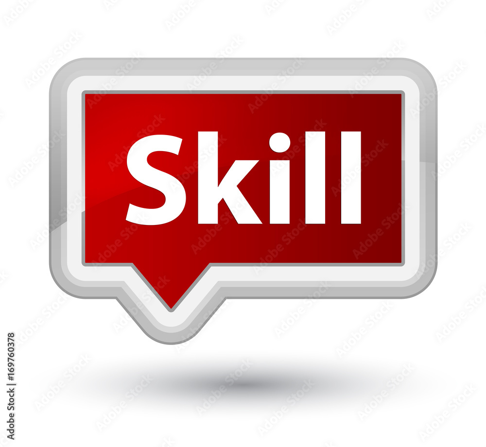 Fototapeta premium Skill prime red banner button