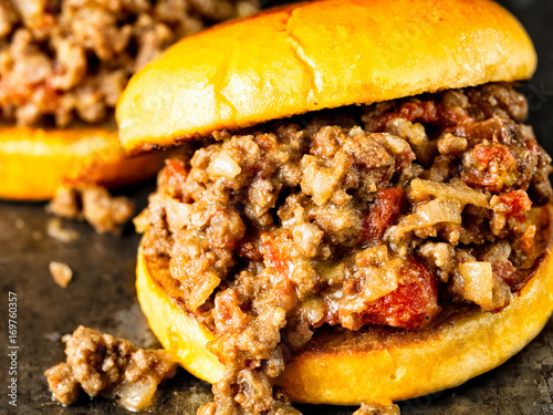 Εκτύπωση καμβά rustic american sloppy joe burger
