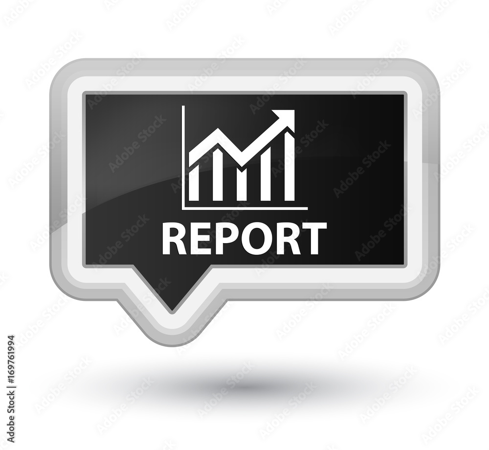 Report (statistics icon) prime black banner button Report (statistics icon) prime black banner button