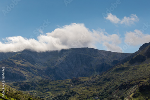 Snowdonia cloud covered hills
