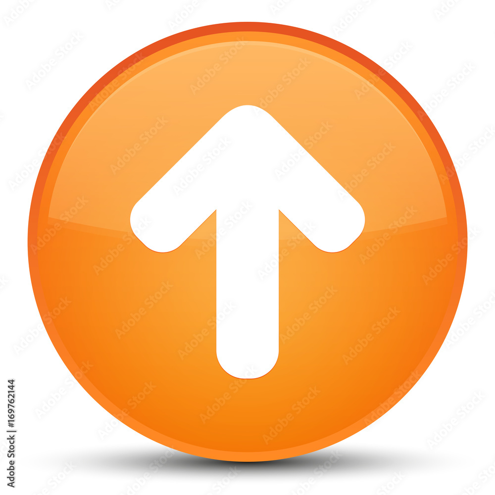 Upload arrow icon special orange round button Upload arrow icon special orange round button