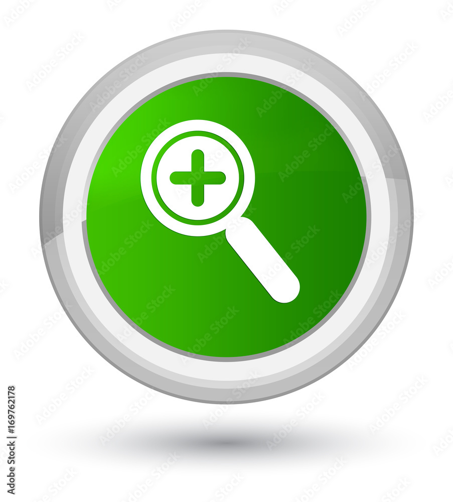 Zoom in icon prime green round button Zoom in icon prime green round button