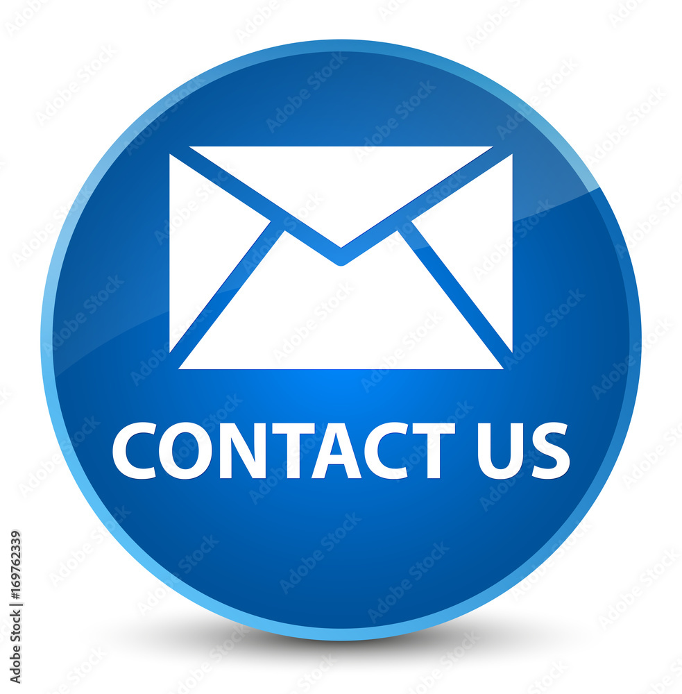 Contact us (email icon) elegant blue round button Contact us (email icon) elegant blue round button