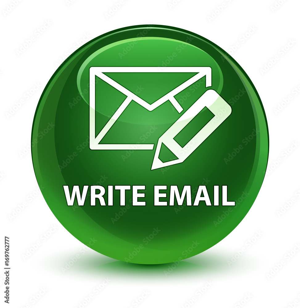 Write email glassy soft green round button Write email glassy soft green round button