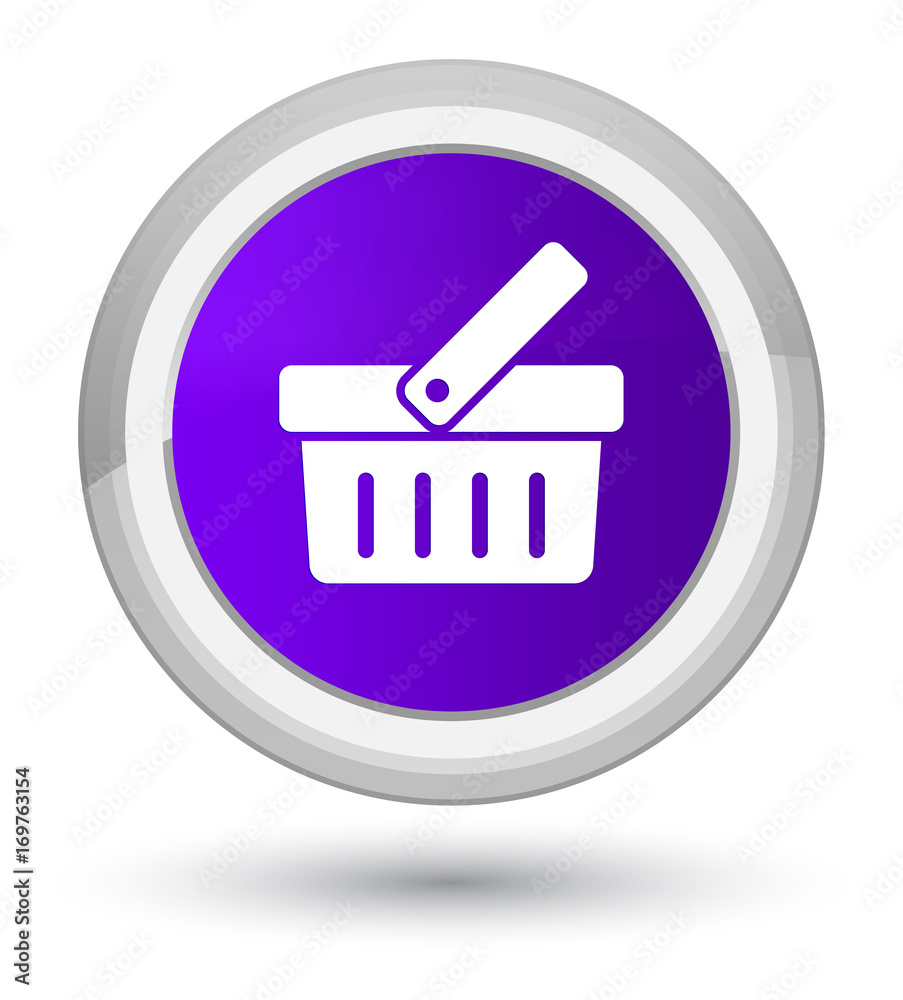 Shopping cart icon prime purple round button Shopping cart icon prime purple round button