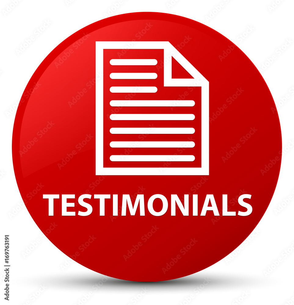 Testimonials (page icon) red round button Testimonials (page icon) red round button