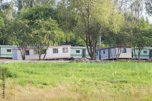 Residential trailers in nature