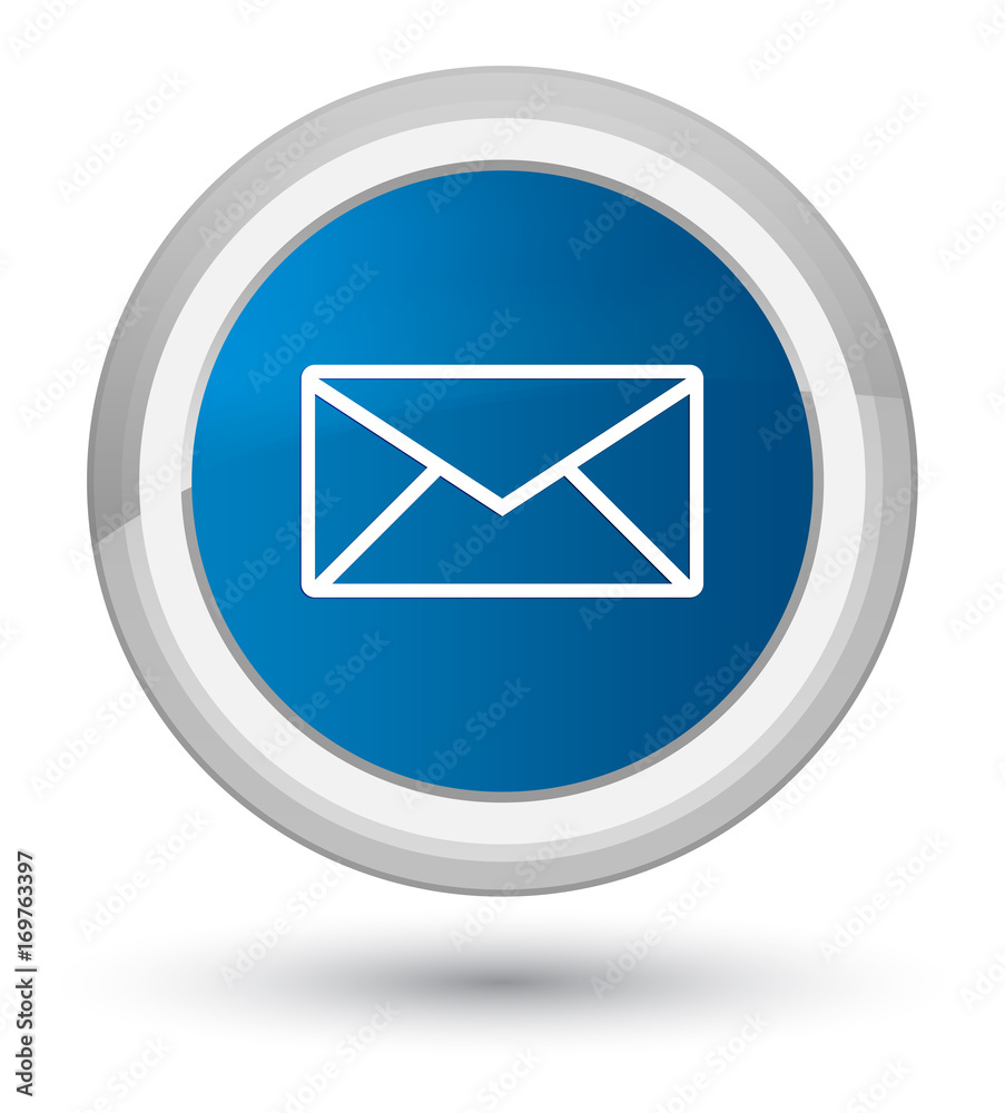 Email icon prime blue round button Email icon prime blue round button