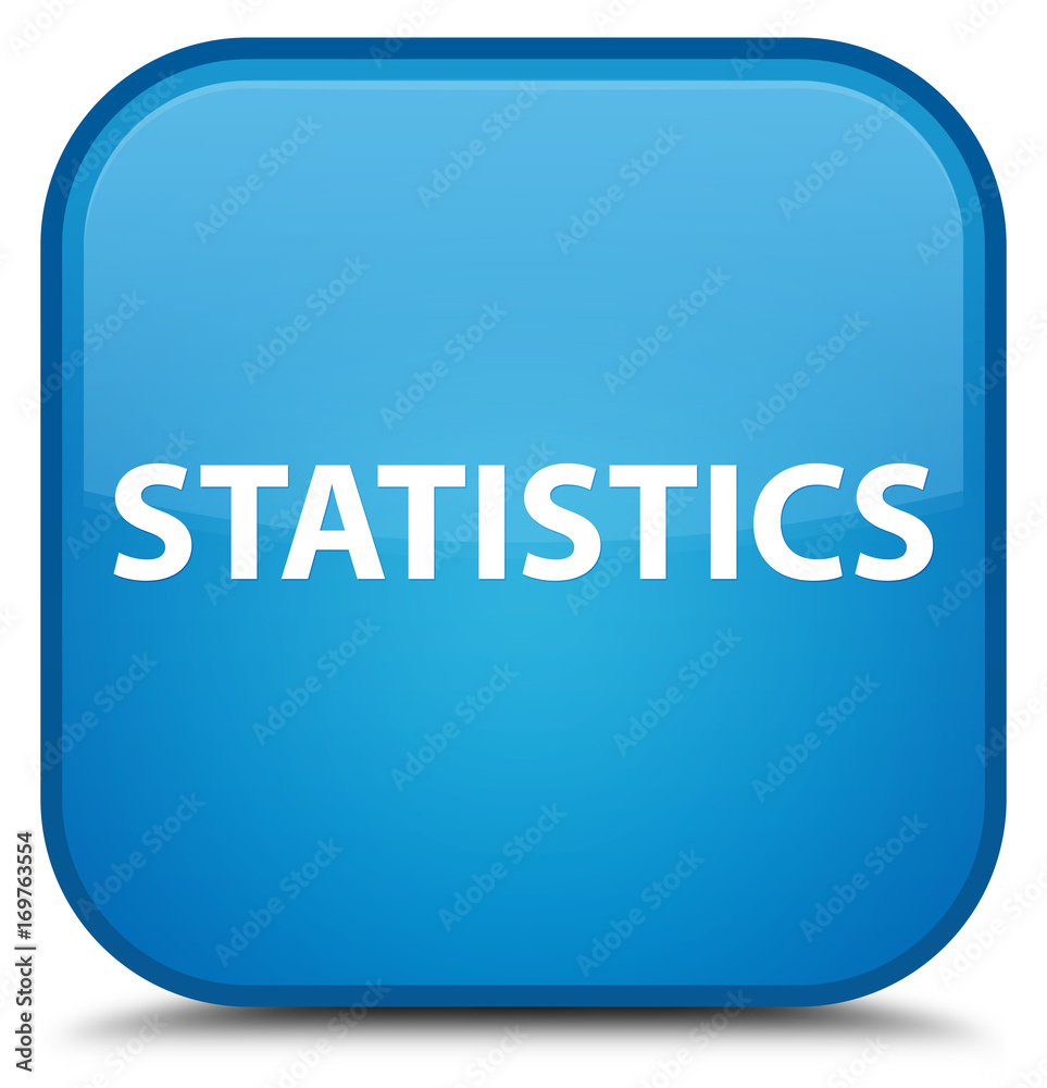 Statistics special cyan blue square button Statistics special cyan blue square button
