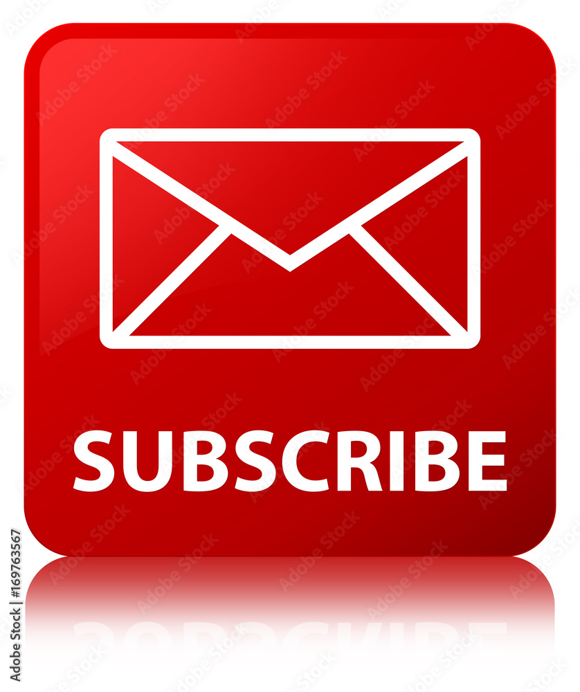 Subscribe (email icon) red square button Subscribe (email icon) red square button