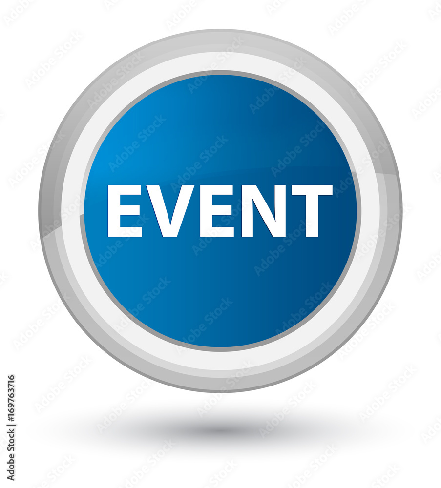 Event prime blue round button Event prime blue round button