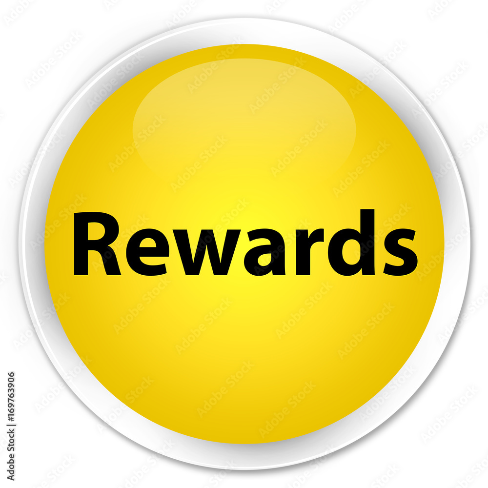 Rewards premium yellow round button Rewards premium yellow round button