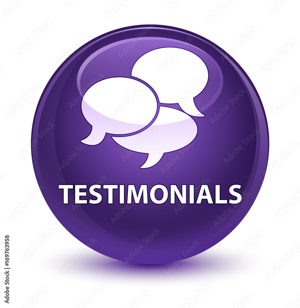 Testimonials (comments icon) glassy purple round button Testimonials (comments icon) glassy purple round button