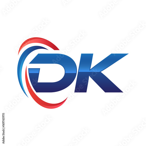 Free Download initial letter logo swoosh red blue - GFXLoad