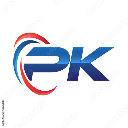 Free Download initial letter logo swoosh red blue - GFXLoad