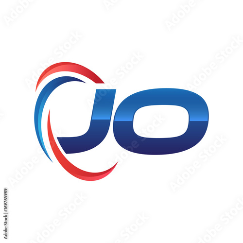 Free Download initial letter logo swoosh red blue - GFXLoad