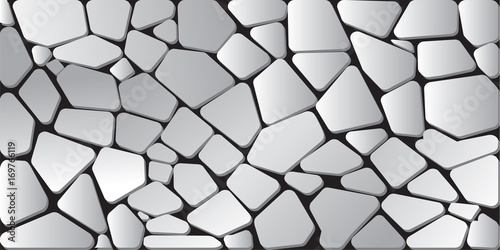 Fototapeta Naklejka Na Ścianę i Meble -  Stone wall surface pattern, abstract background consisting of geometrical shapes