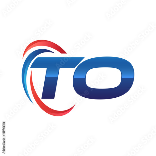 Free Download initial letter logo swoosh red blue - GFXLoad