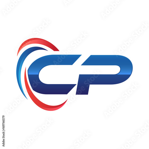 Free Download initial letter logo swoosh red blue - GFXLoad