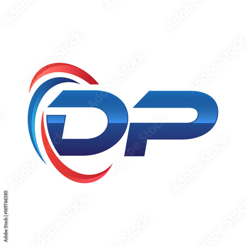 Free Download initial letter logo swoosh red blue - GFXLoad