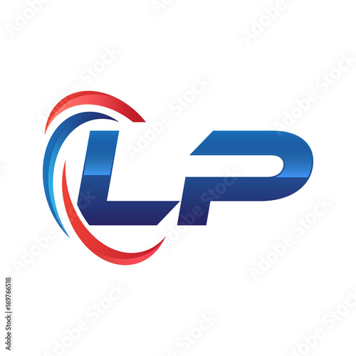Free Download initial letter logo swoosh red blue - GFXLoad