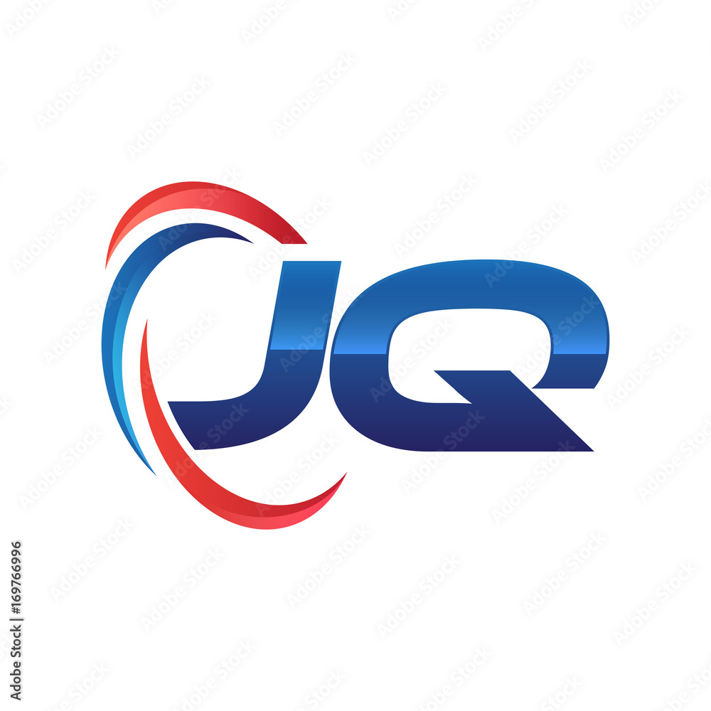 initial letter logo swoosh red blue initial letter logo swoosh red blue