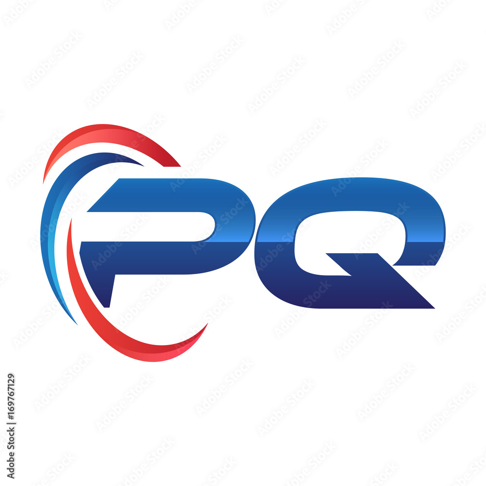 initial letter logo swoosh red blue initial letter logo swoosh red blue