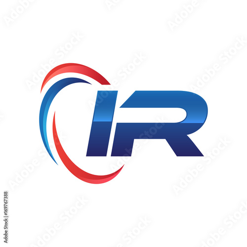 Free Download initial letter logo swoosh red blue - GFXLoad