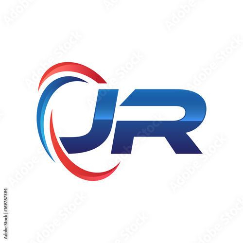 Free Download initial letter logo swoosh red blue - GFXLoad