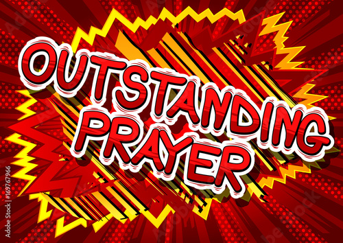 Wallpaper Mural Outstanding Prayer - Comic book word on abstract background. Torontodigital.ca