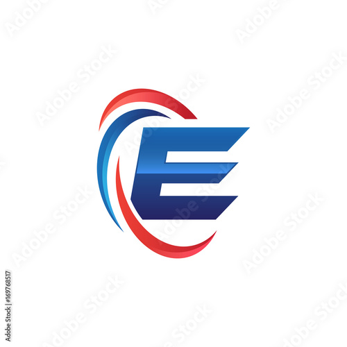 Free Download initial letter logo swoosh red blue - GFXLoad