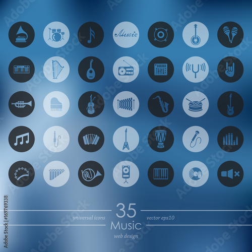 Set of music icons