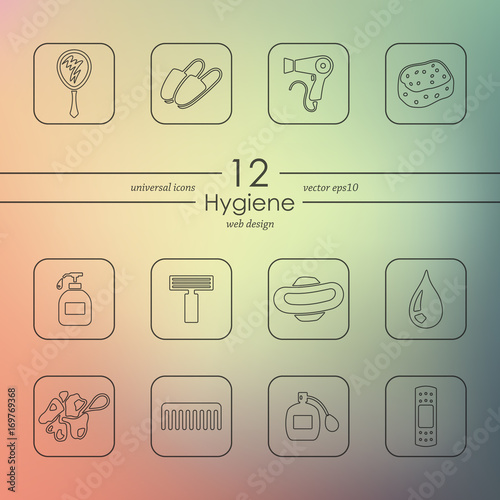 Set of hygiene icons