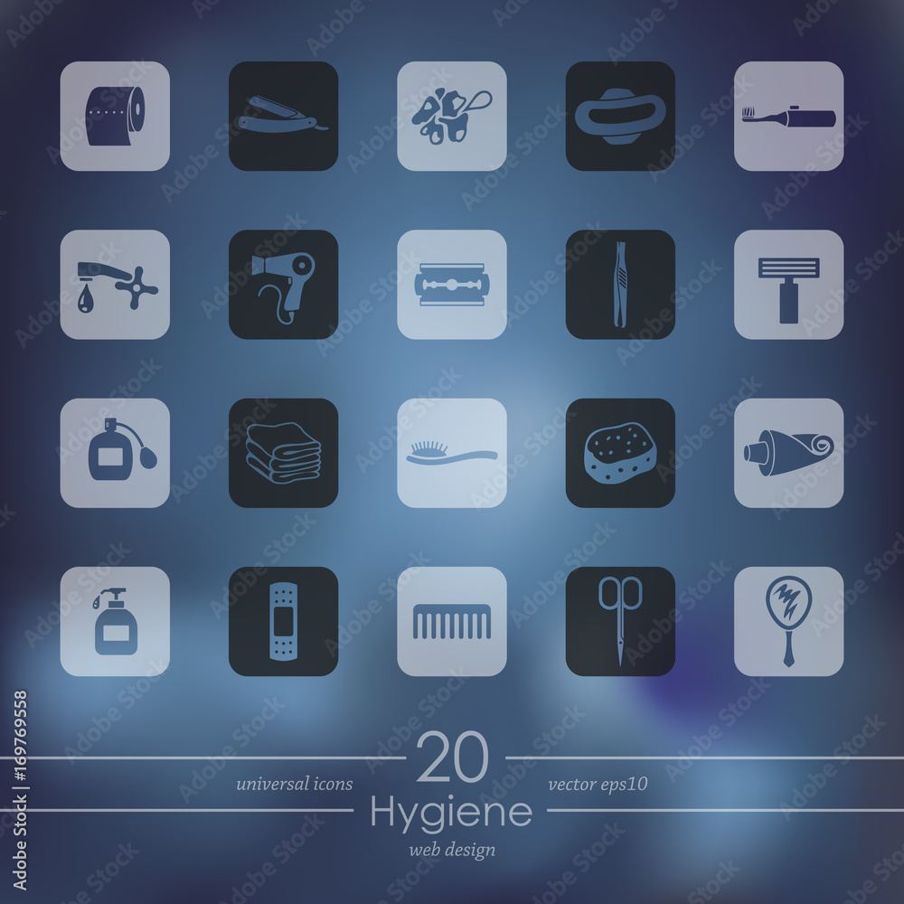 Set of hygiene icons